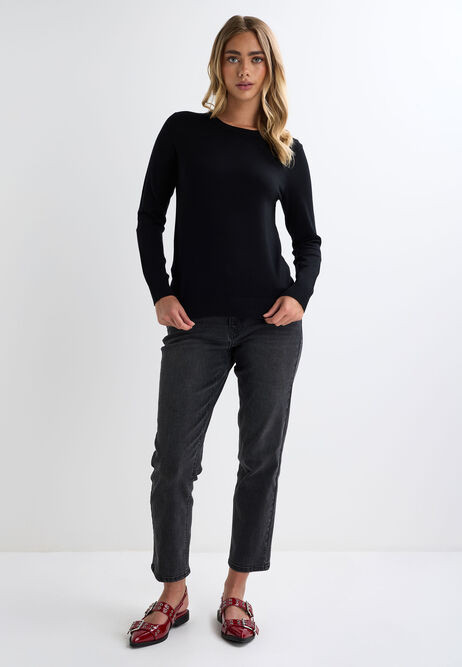 Womens Black Long Sleeve Jumper | Peacocks