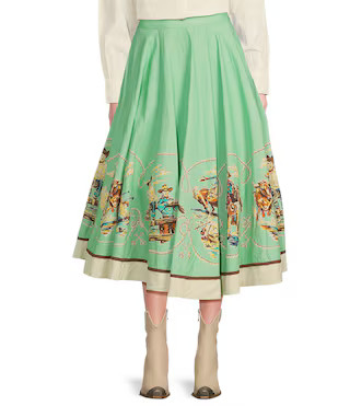 Double D Ranch Mitchell Gallery Western Print A-Line Skirt | Dillard's | Dillard's