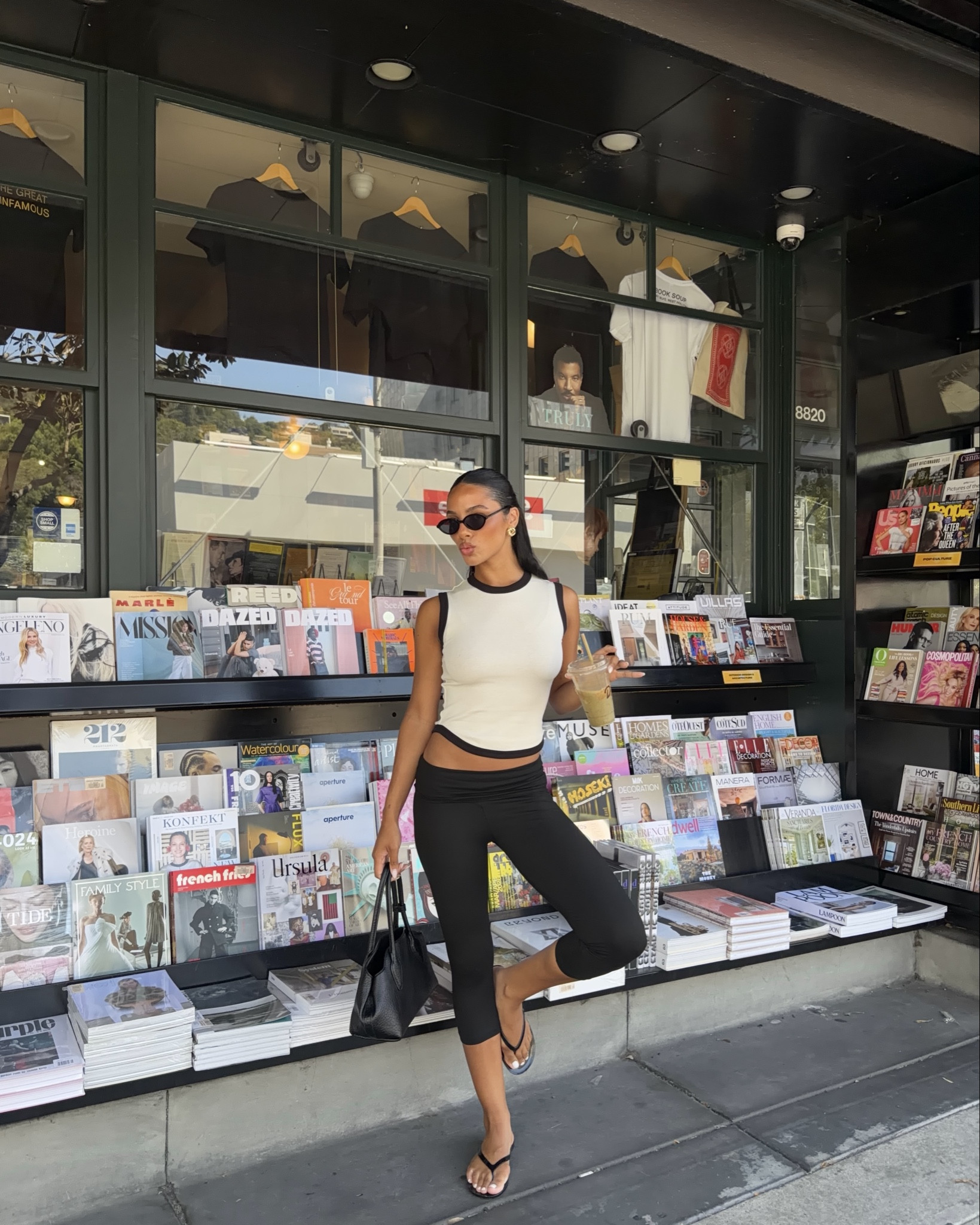 🏷️ capri pants, zara, zara new in, white vest top, black flip flop, black sunglasses, 

#LTKspring #LTKuk #LTKsummer