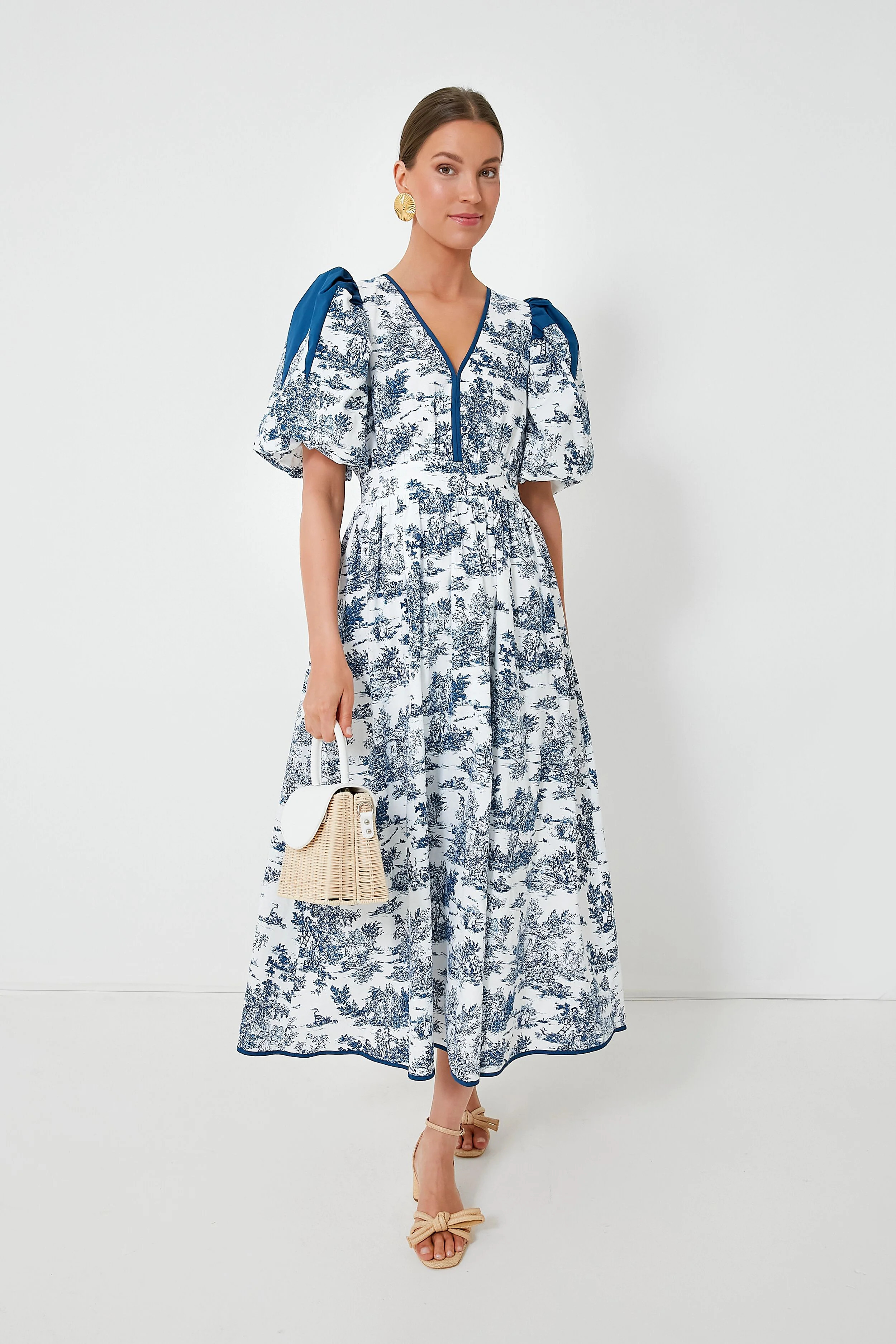Blue Toile Reynolds Midi Dress                  Hyacinth House Tuckernuck Dress | Tuckernuck (US)