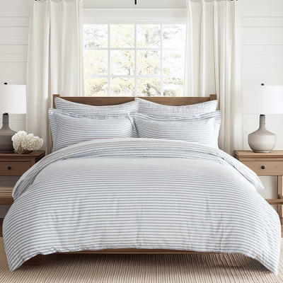 Tobago Stripe Blue King Duvet Cover Set - Levtex Home | Target