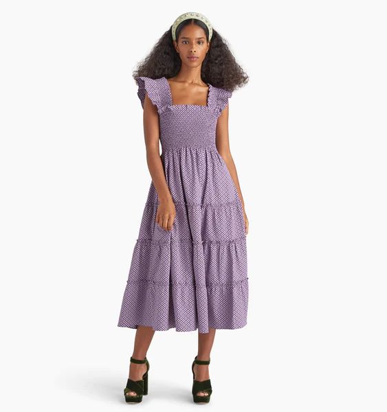 The Ellie Nap Dress - Plum Floral Jacquard | Hill House Home