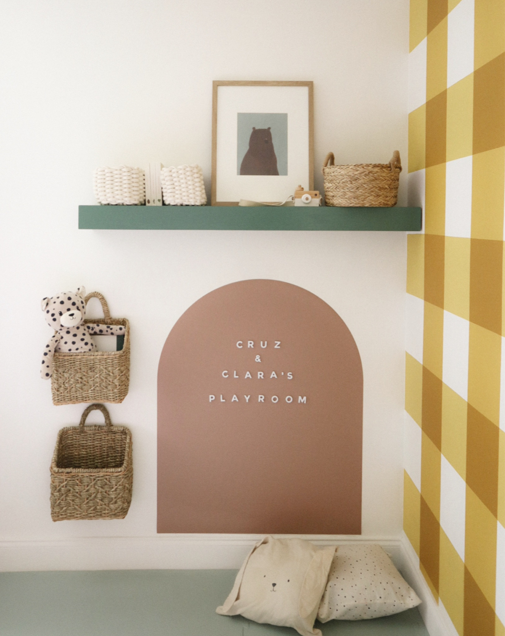 Our new favorite corner in the playroom featuring the magnetic wall decal I recently found on Etsy! Perfect for our letter enthusiast and soon-to-be preschooler. 🥲📚 

#LTKBacktoSchool #LTKKids #LTKHome