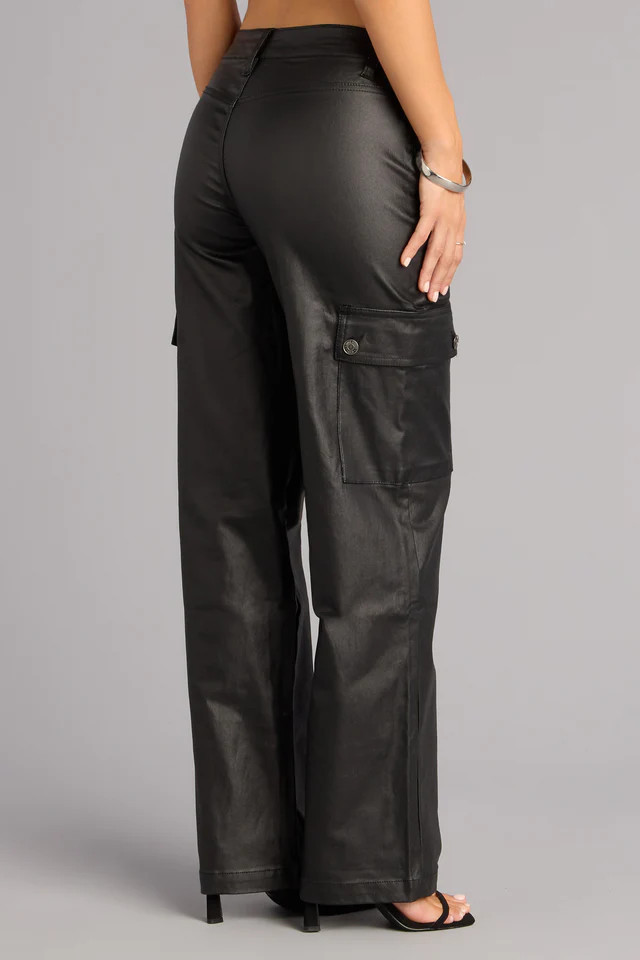 Street Luxe Coated Straight-Leg Cargo Pants | Windsor Stores