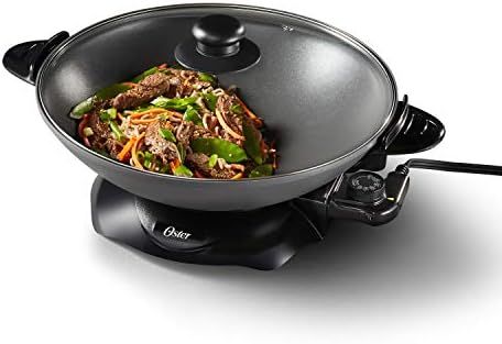 Oster 2124087 DiamondForce Electric Wok, 4.7-Quart, Black | Amazon (US)