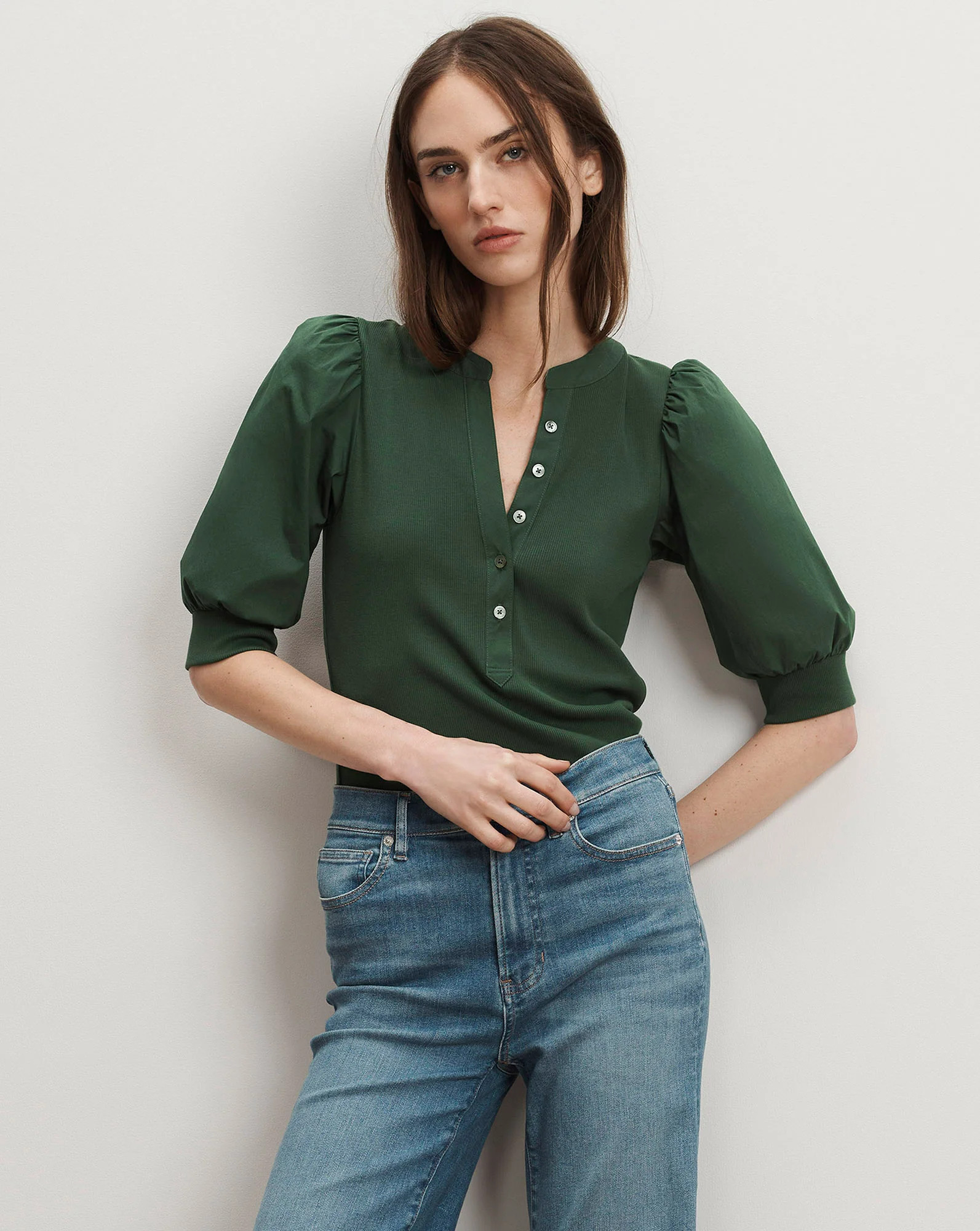Coralee Puff-Sleeve Top | Veronica Beard