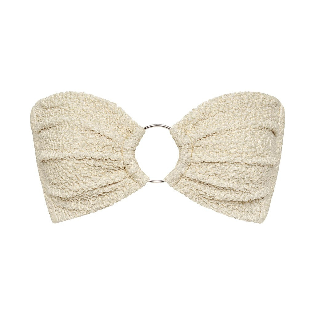 Oat Texture Tori Ties Bandeau Bikini Top | Montce