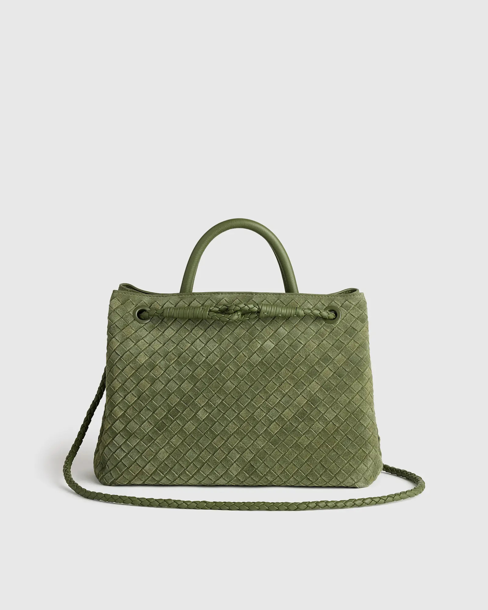 Romy Suede Handwoven Satchel | Quince