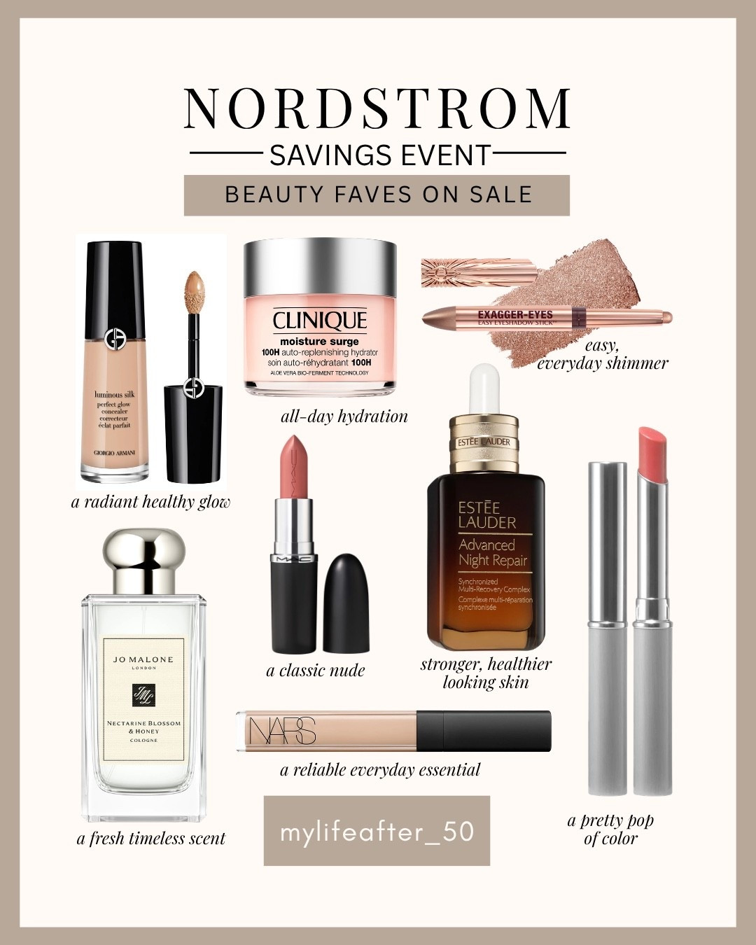 A few beauty favorites worth checking out during the Nordstrom Savings Event. 🤍 From makeup and skincare to fragrance, I rounded up some of the products I love and would recommend checking out while they’re on sale.

Save this for your next beauty restock, and tap to shop everything here.

Nordstrom Savings Event, Nordstrom beauty sale, beauty sale, makeup sale, skincare sale, beauty favorites, beauty products, makeup for women over 50, skincare for mature skin, beauty finds, beauty deals, beauty essentials, makeup favorites, skincare favorites, fragrance, beauty shopping, women over 50 beauty, beauty products for mature skin, fall beauty finds

#LTKselfcare #LTKBeauty #LTKSaleAlert