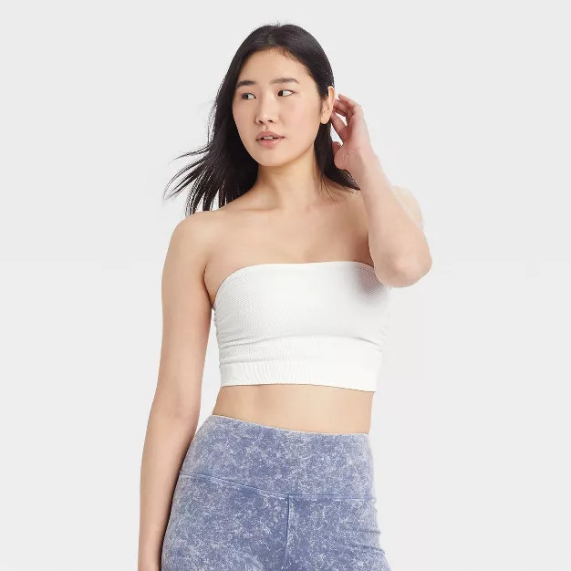 Women's Ruched Rib Bandeau Bra - Colsie™ | Target