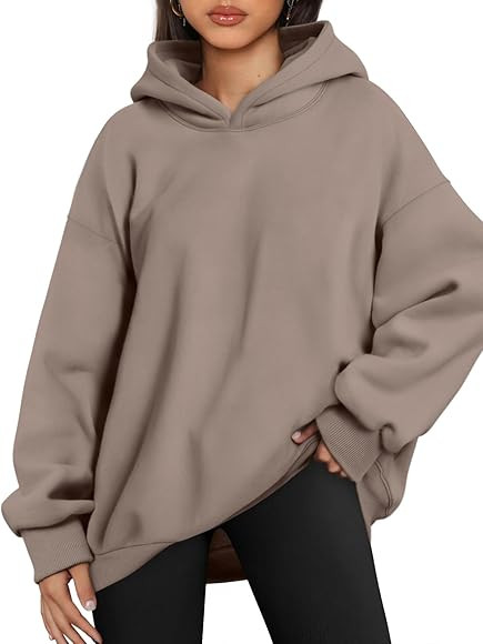 AUTOMET Womens Oversized Hoodies Fleece Sweatshirts Hooded Pullover 2023 Fashion Fall Clothes Tre... | Amazon (US)