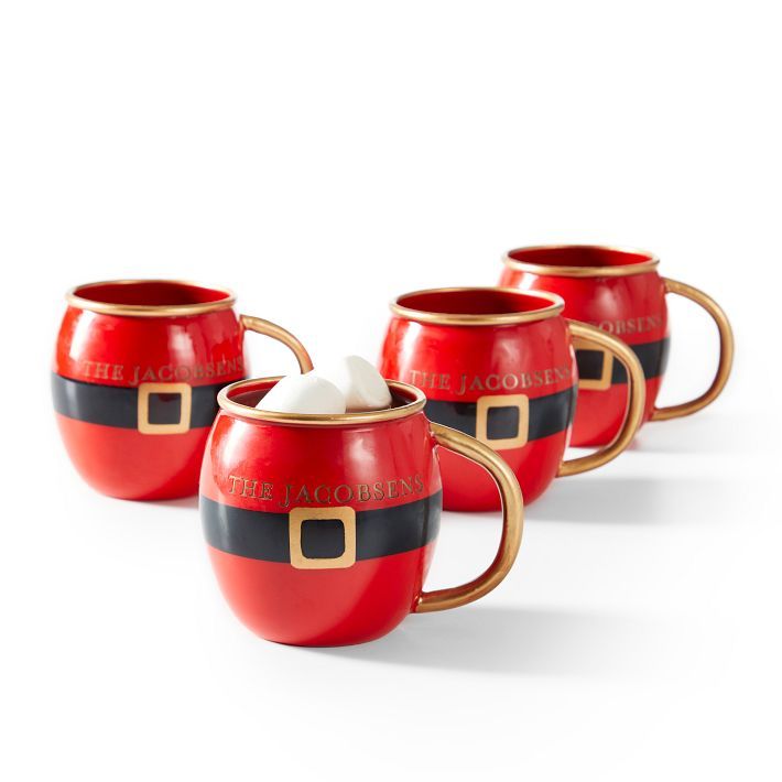 Santa Mug, Set of 4 | Mark and Graham