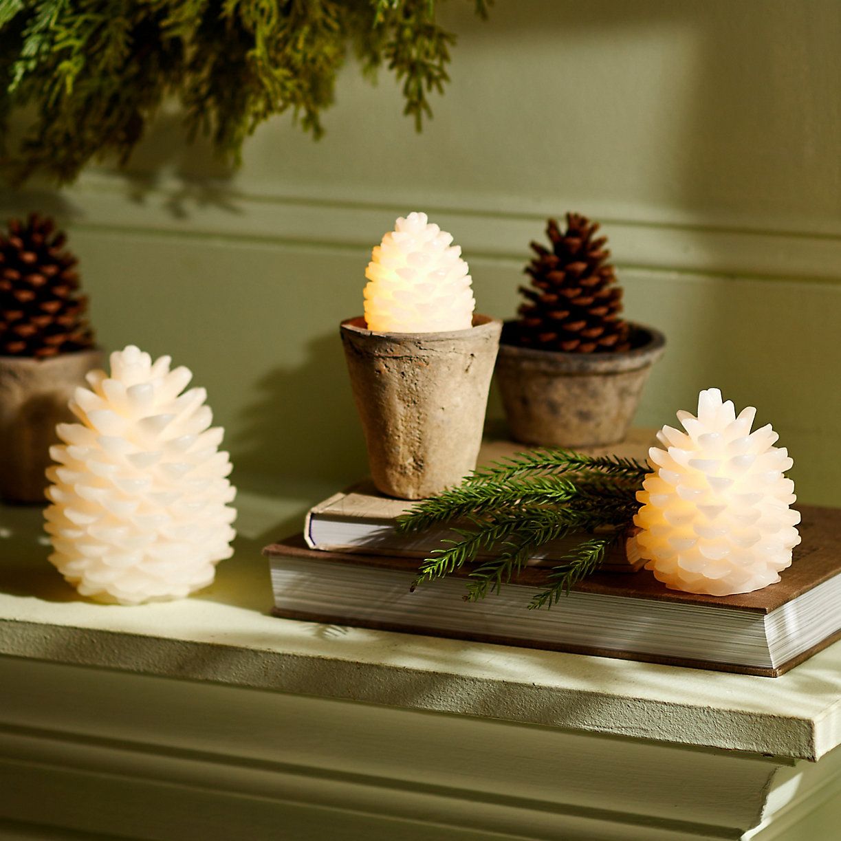 LED Pine Cones, Set of 2 | Terrain