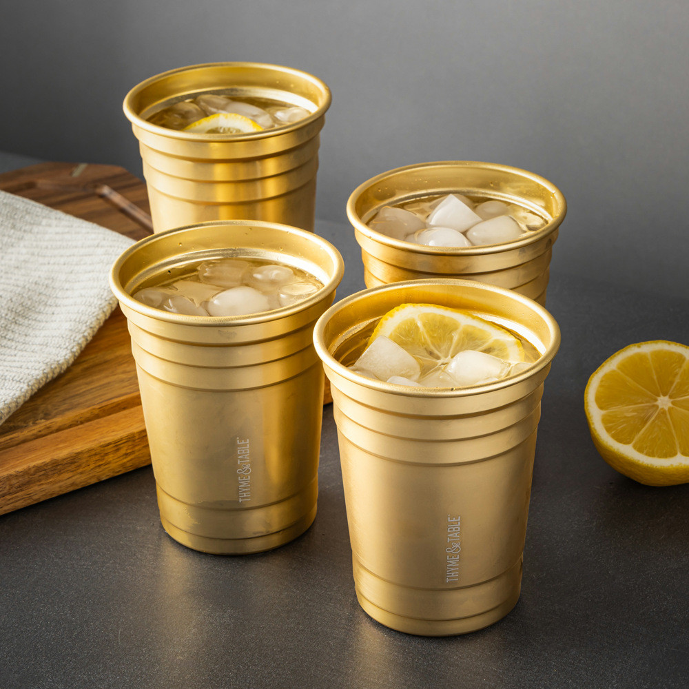 Thyme & Table 4-Pack Gold 17oz Party Cups - Walmart.com | Walmart (US)