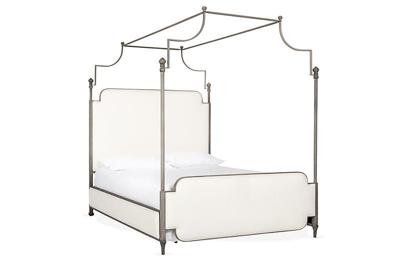 Loren Canopy Bed, Ivory | One Kings Lane