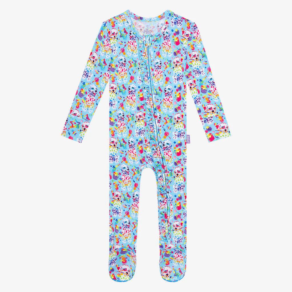 Blue Baby Girl Sleeper | Lisa Frank® Spotty & Dotty™ | Posh Peanut