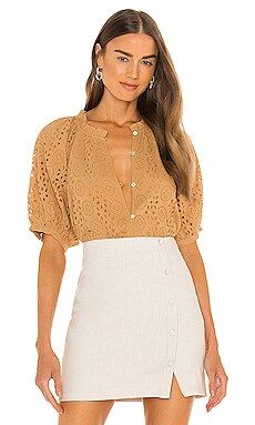 Cleobella Katie Blouse in Wheat from Revolve.com | Revolve Clothing (Global)