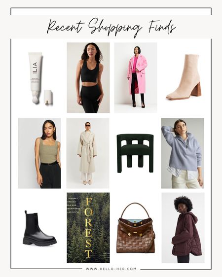 Recent shopping finds 🖤 Eye cream, ribbed cropped tank, pink wool coat, suede booties, sweater tank, neutral wool coat, boucle chair, quarter zip sweater, lug sole boots, coffee table book, woven handbag, quilted jacket 

Winter style, budget friendly home decor, home decor finds, activewear, winter fashion

#LTKSeasonal #LTKunder100 #LTKsalealert