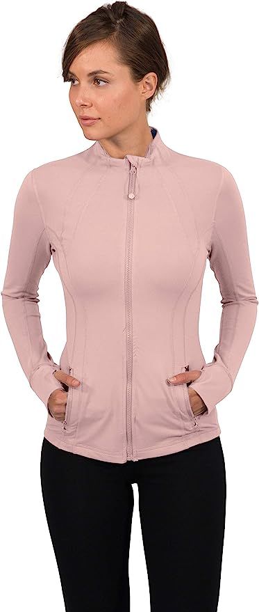 90 Degree By Reflex Women’s Lightweight, Full Zip Running Track Jacket | Amazon (US)