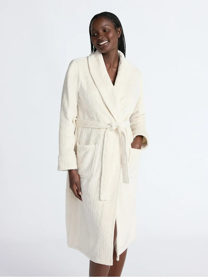 Joyspun Women's Plush Robe, Sizes S-3X | Walmart (US)