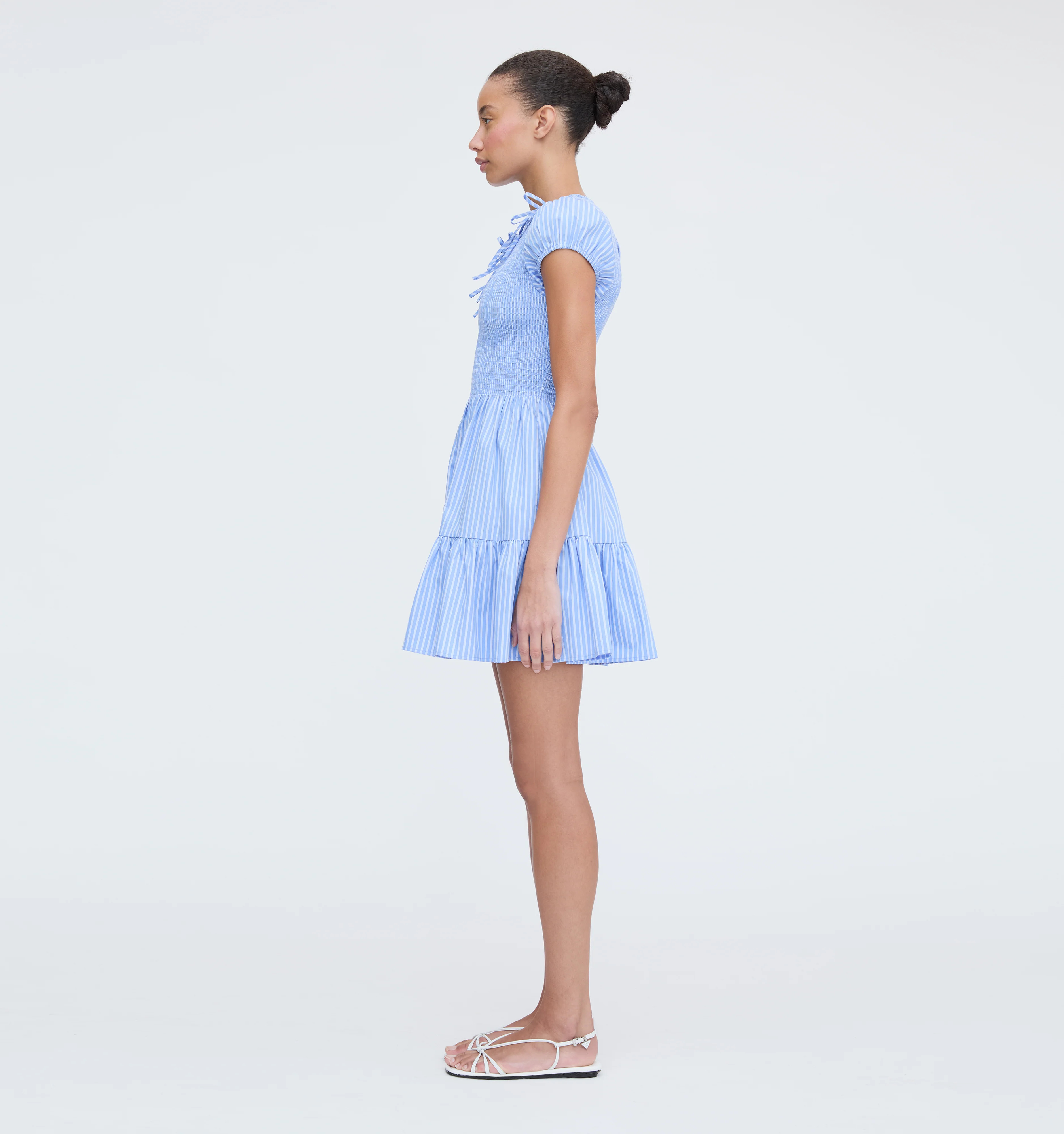 The Gia Mini Nap Dress - Blue Stripe | Hill House Home US