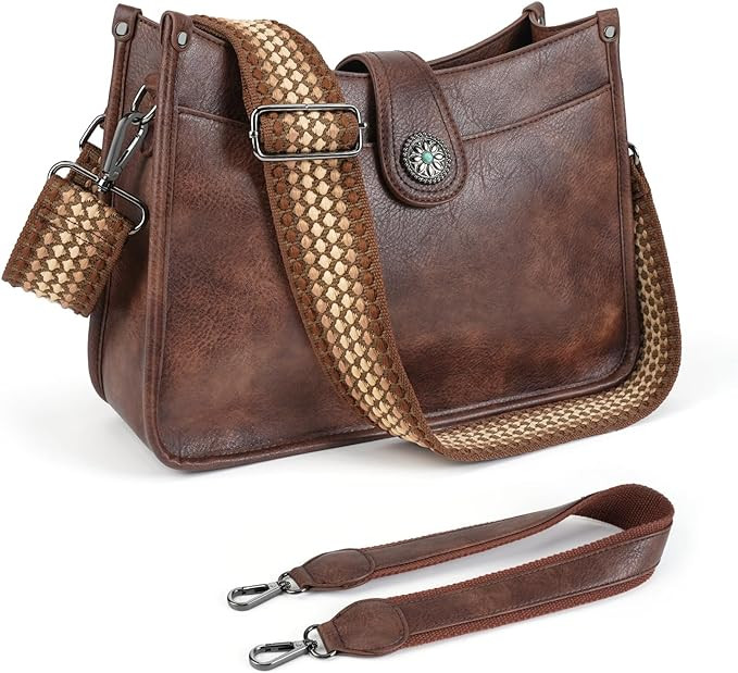APHISON Crossbody Bags For Women Trendy, Vegan Leather Hobo Purse Shoulder Handbag Bucket Bag wit... | Amazon (US)