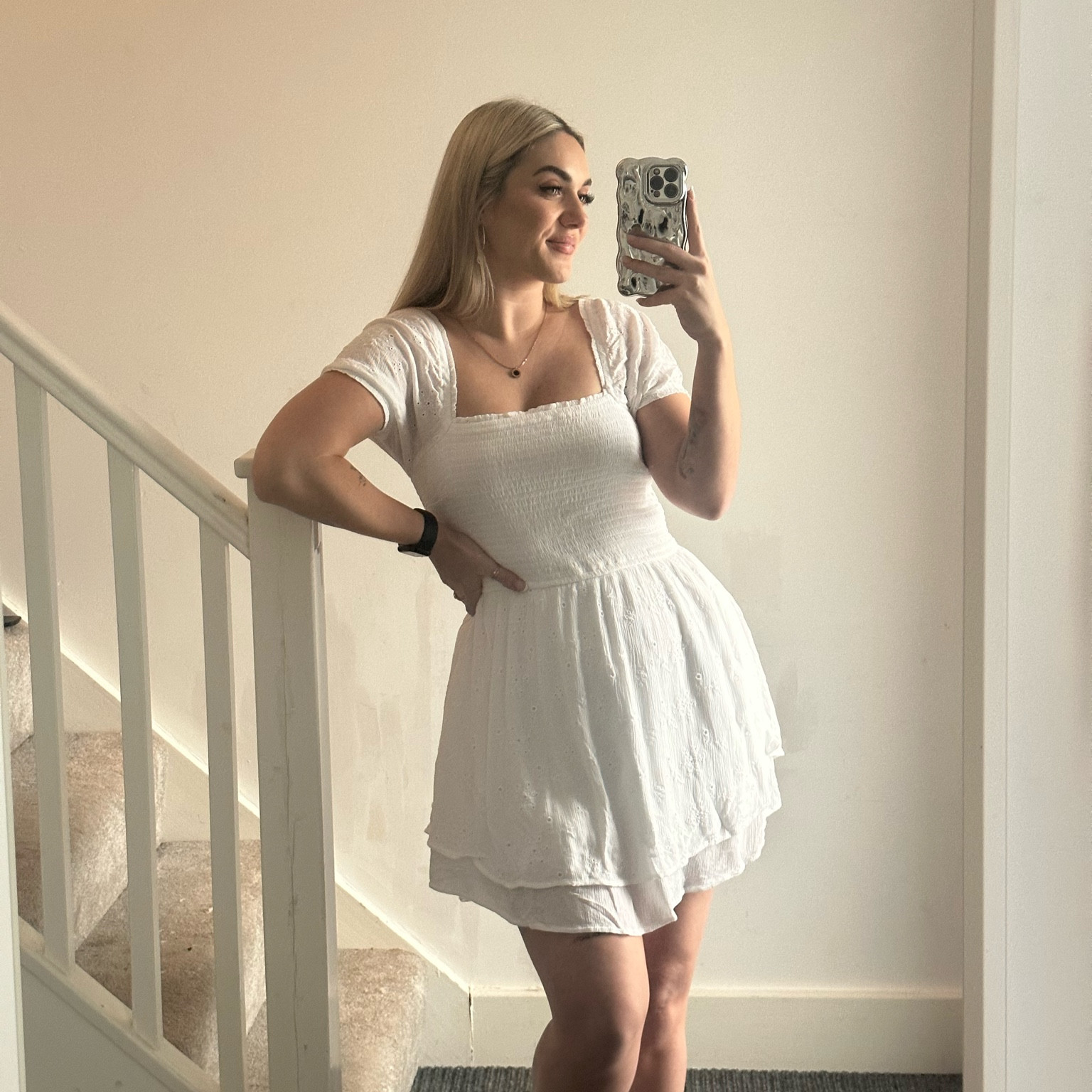 White summer smock, double tiered skort dress with pockets 

#LTKHolidaySale #LTKfindsunder50 #LTKHoliday