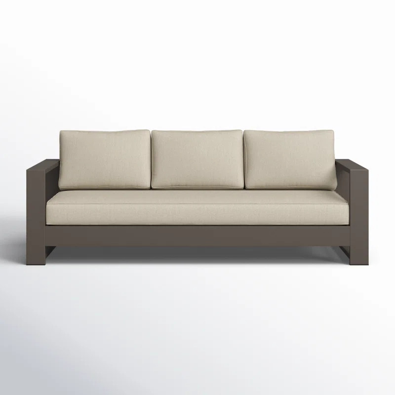 Hoyt 92.52” Outdoor Aluminum 3-Seater Sofa | Wayfair North America