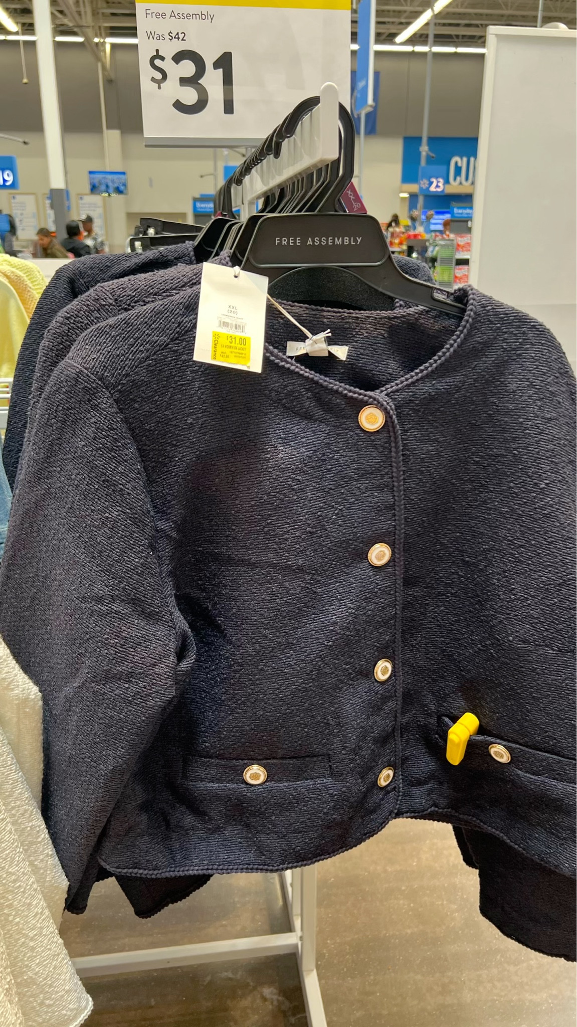 Chic, textured crewneck jacket from Free Assembly—effortlessly polished with statement buttons and a flattering cropped fit, now a stylish steal at Walmart.

#LTKvlog #LTKWorkwear #LTKSaleAlert