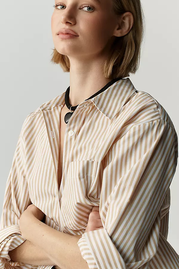 The Shrunken Bennet Buttondown Shirt by Maeve | Anthropologie (US)