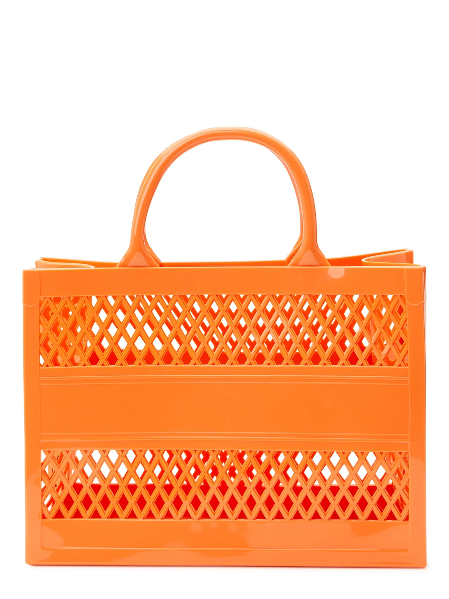 No Boundaries Women's Jelly Mini Tote Handbag Orange | Walmart (US)