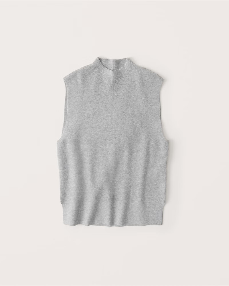 Women's Slim Mockneck Sweater Vest | Women's Tops | Abercrombie.com | Abercrombie & Fitch (US)