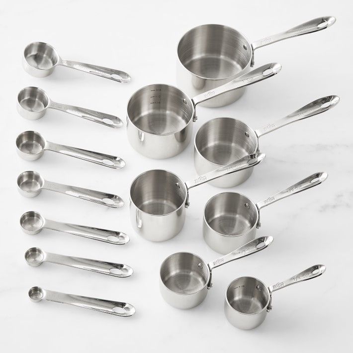 All-Clad Stainless-Steel Measuring Cups & Spoons Ultimate Set | Williams-Sonoma