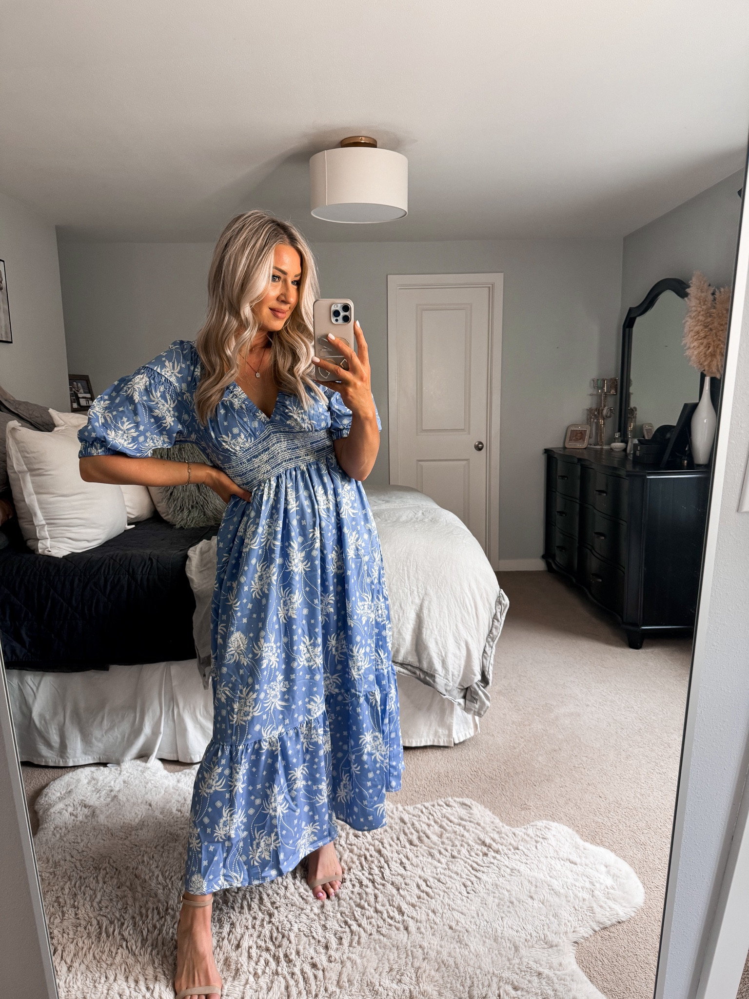 Amazon dress 
I sized up but don’t know if I needed to 

#LTKStyleTip #LTKFindsUnder100 #LTKSeasonal