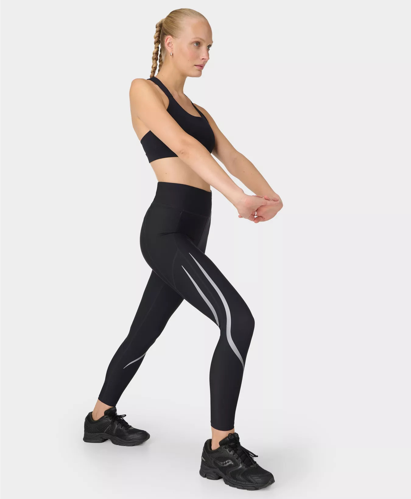 Zero Gravity 7/8 Illuminate Running Tight - Black | Women's Leggings | Sweaty Betty | Sweaty Betty UK
