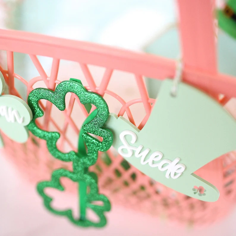 Custom Acrylic Leprechaun Hat Gift Tag Shamrock Place Card | Etsy | Etsy (US)