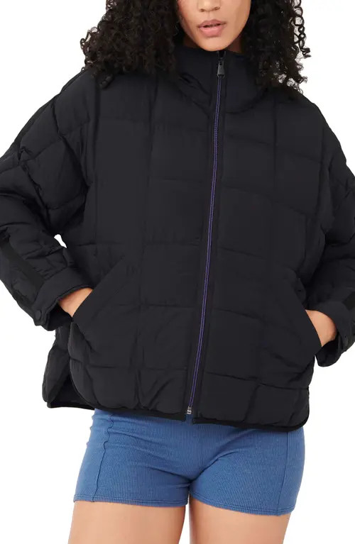 Free People FP Movement Pippa Packable Puffer Jacket in Black at Nordstrom, Size Medium | Nordstrom