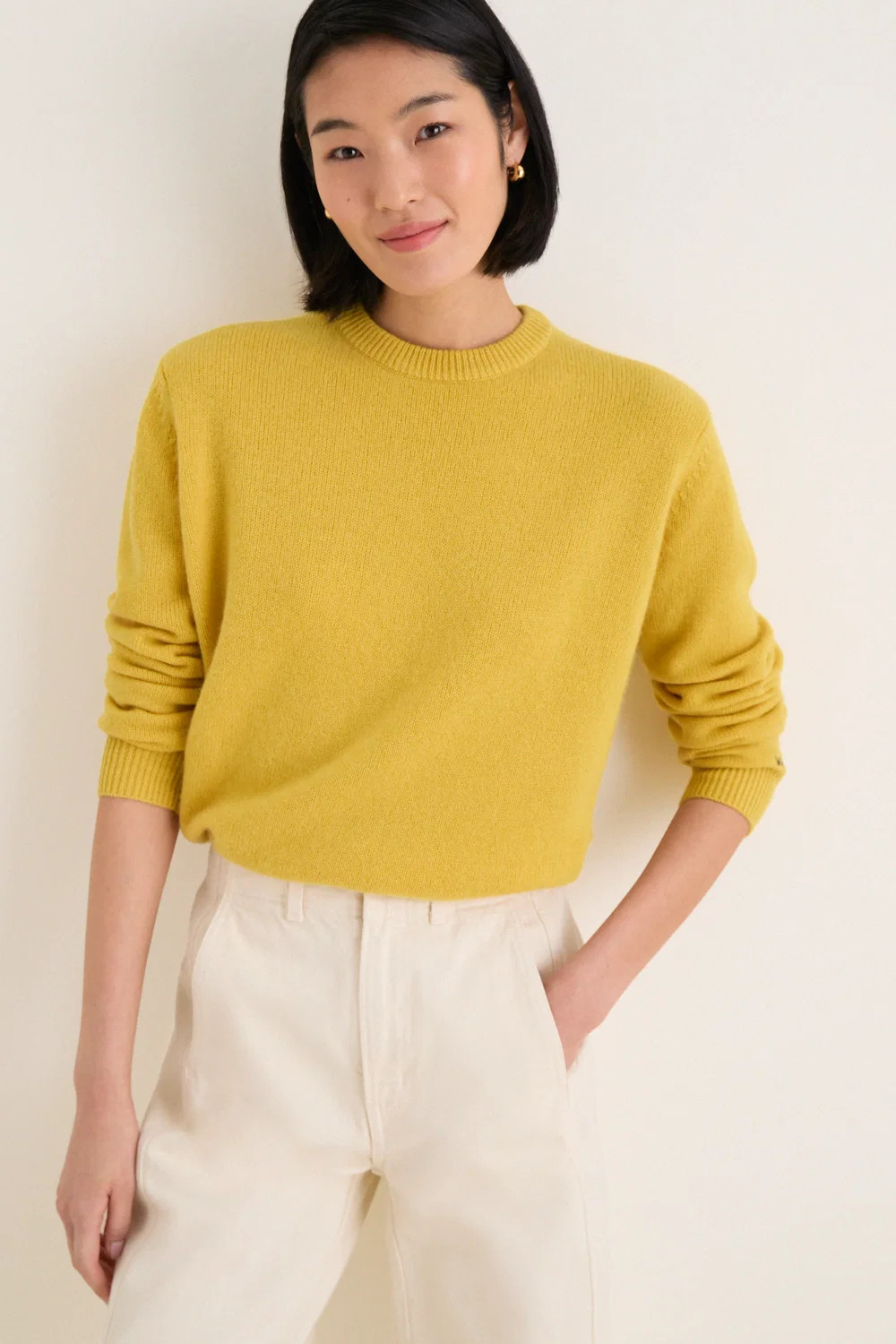 Marigold Cashmere Boyfriend Bodie Crewneck | Tuckernuck (US)