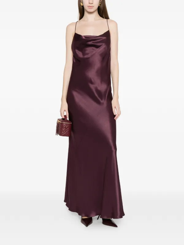 long slip dress in satin | Farfetch Global