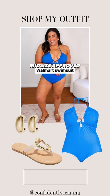 Loving this blue swimsuit from Walmart☀️ shop my outfit details here!

#LTKFindsUnder50 #LTKStyleTip #LTKMidsize