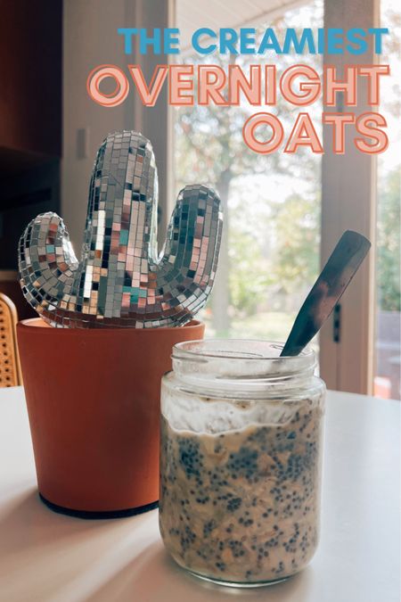Everything you’ll need to make the creamiest overnight oats! 🫙

Recipe (makes 2 jars):
Put 1/2 cup extra thick rolled oats and 2 tablespoons whole chia seeds into each jar, then add 3/4 cup of oat milk (or milk of choice) to each jar. Mash up 1 ripe banana with a fork and mix in 1 teaspoon of ground cardamom and vanilla extract. Divide the banana mash adding half to each jar and give a good stir to combine all ingredients. Seal jars and refrigerate overnight. When ready to eat, top with dried unsweetened cherries or any dried fruit of your choice (optional).

#LTKhome #LTKover40 #LTKfamily