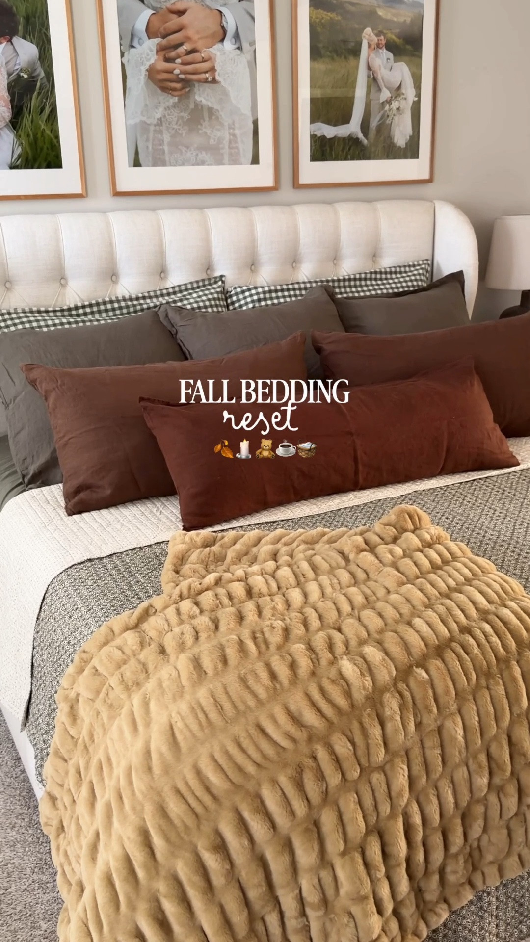 fall bedding refresh for our bedroom! 🍁🧺🤎 code KIRA35 for Lola Blankets!

#LTKHome #LTKmorningroutine #LTKSeasonal