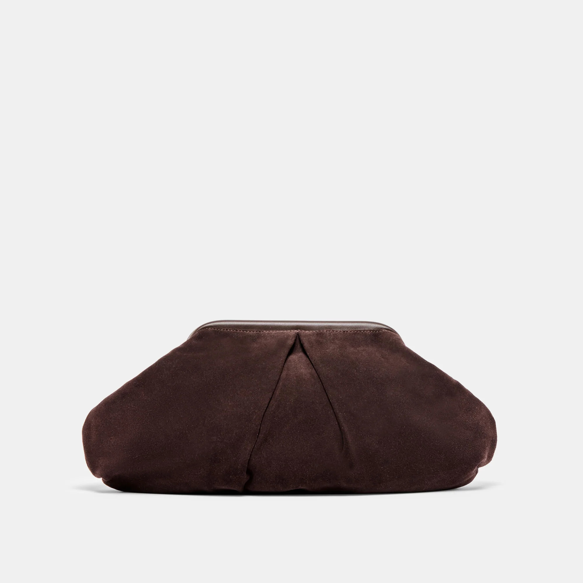 Sahara Clutch Espresso Suede | DolceVita.com