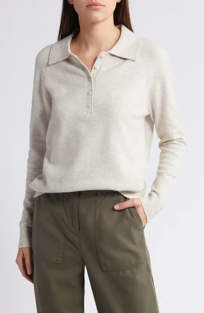 Cotton Blend Polo Sweater | Nordstrom