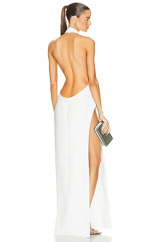 High Slit Halter Dress | FWRD 