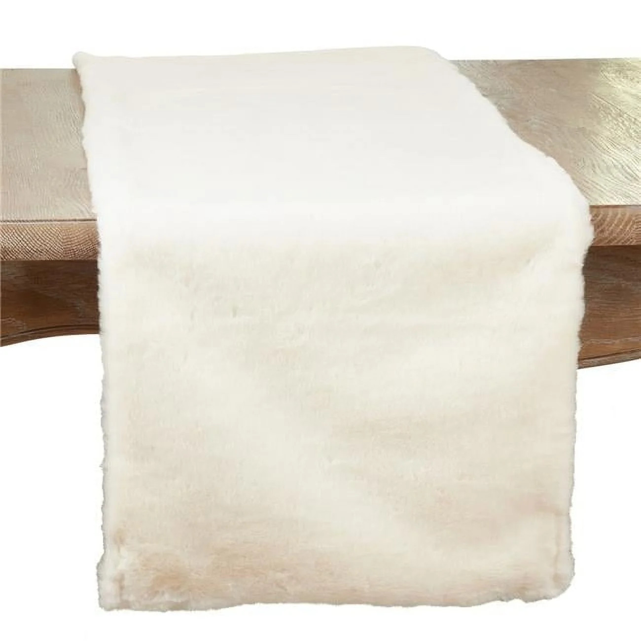 14 x 72 in. Faux Fur Rabbit Table Runner, Ivory - Walmart.com | Walmart (US)