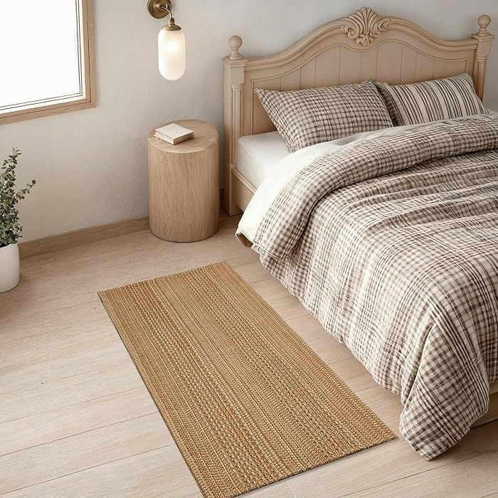 2' x 4' Entryway Rug, Boho Small Area Rug, Machine Washable, Woven Rug, Non-Slip, Vintage Design,... | Amazon (US)