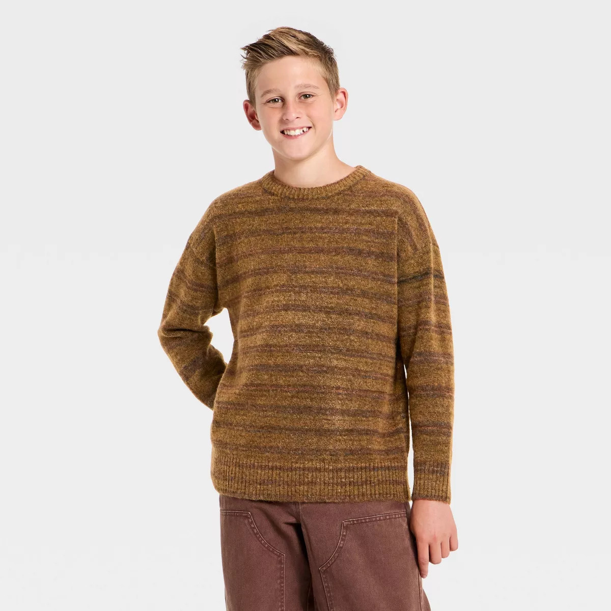 Boys' Striped Crewneck Pullover Sweater - art class™ | Target