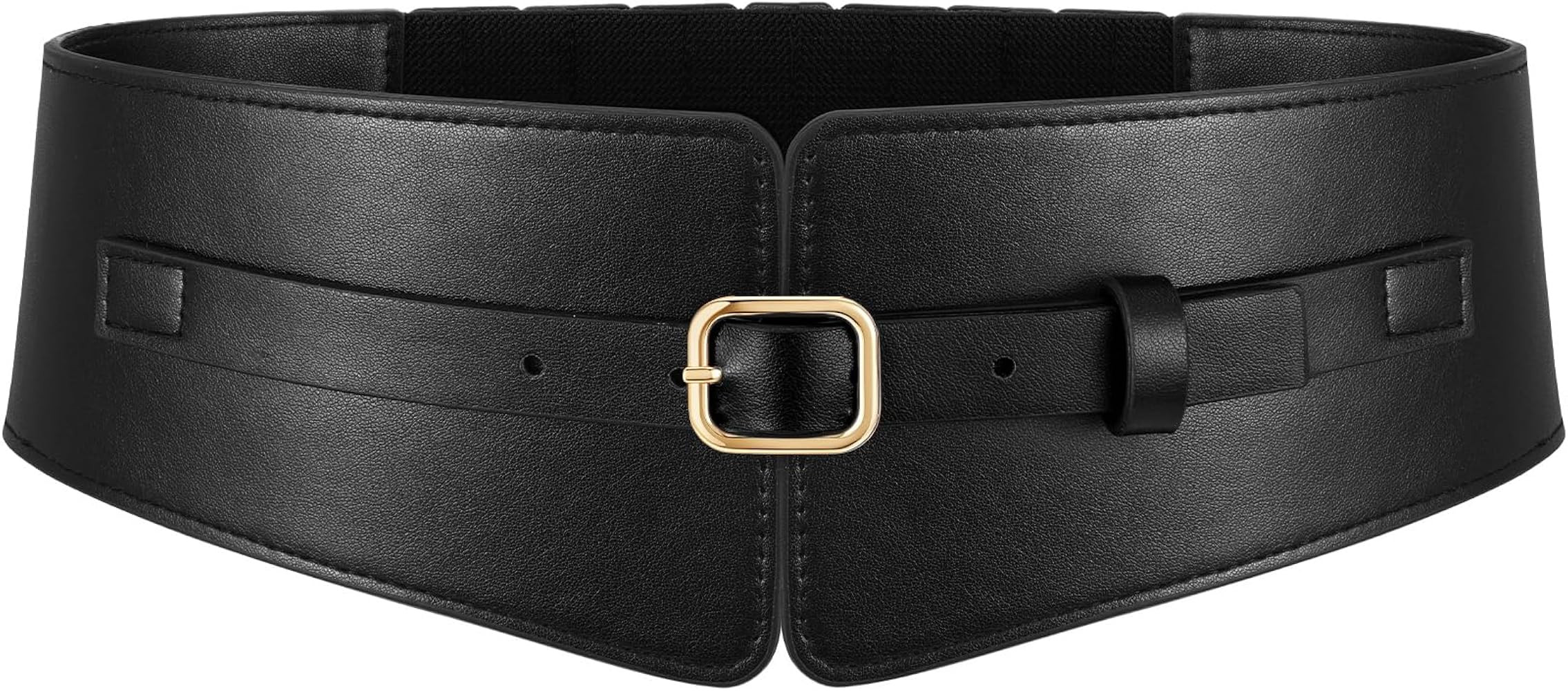 WHIPPY Women Wide Elastic Waist Belt Wide Leather Stretch Belt Fashion Ladies Waistband for Dress... | Amazon (US)