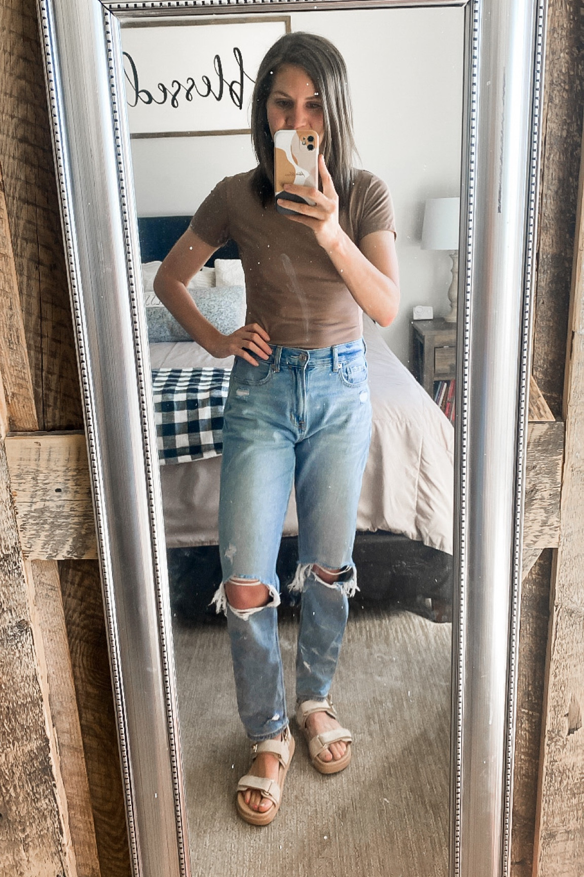 These jeans are my go-to on cooler summer days. These tops have been my favorite summer staple, and I think I may have found the comfiest sandal that doesn’t kill your feet if you have to walk around. I’m 5’ 4’’ and wear a size 4 in the jeans, small top, and shoes are TTS. 

#LTKSeasonal #LTKstyletip #LTKshoecrush